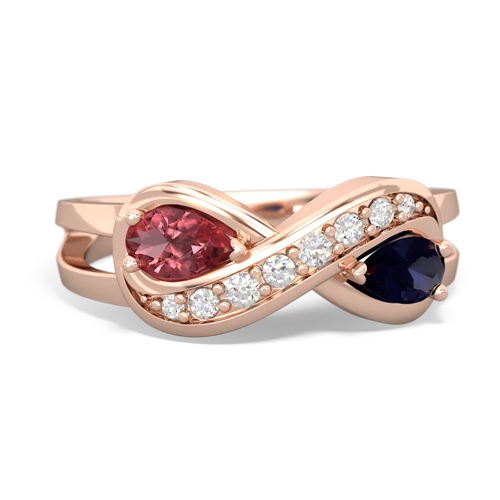 tourmaline-sapphire diamond infinity ring