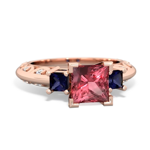 tourmaline-sapphire engagement ring