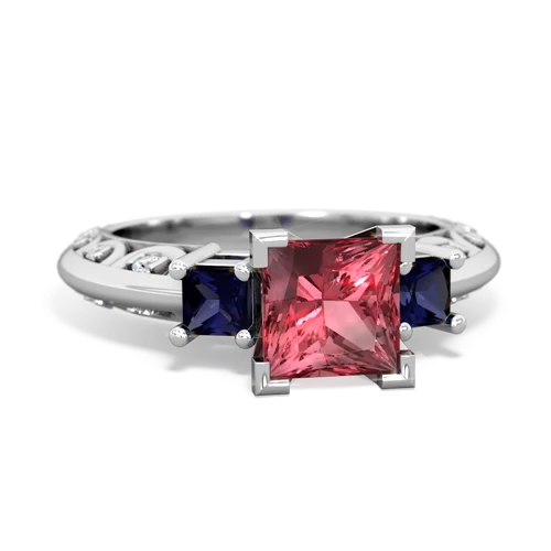 tourmaline-sapphire engagement ring