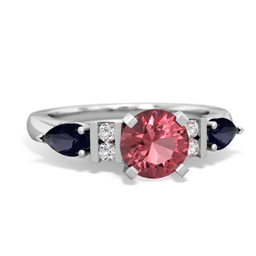 tourmaline-sapphire engagement ring