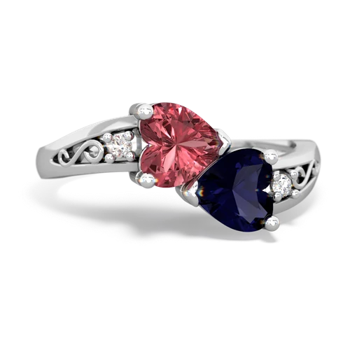 tourmaline-sapphire filligree ring