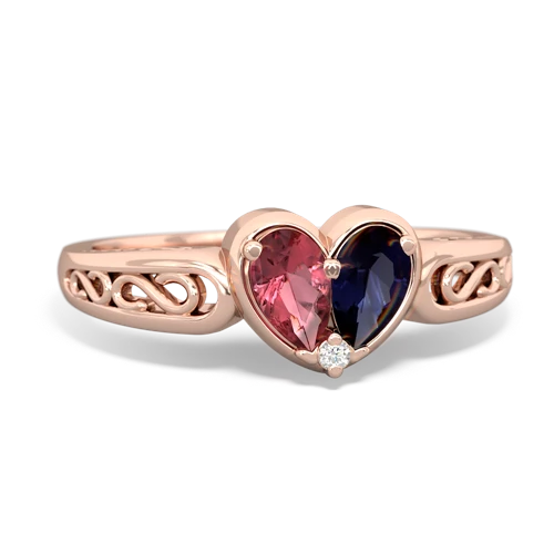 tourmaline-sapphire filligree ring