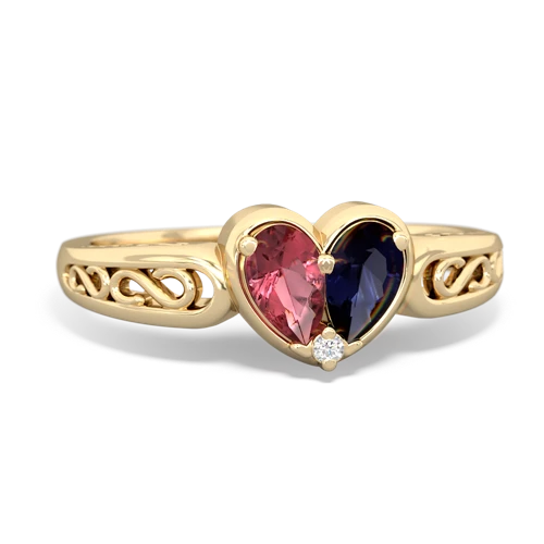 tourmaline-sapphire filligree ring