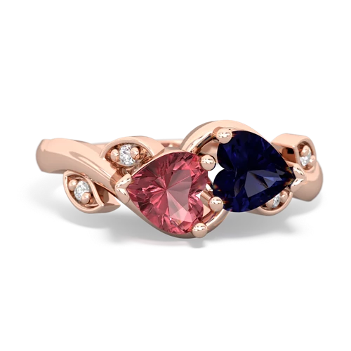 tourmaline-sapphire floral keepsake ring