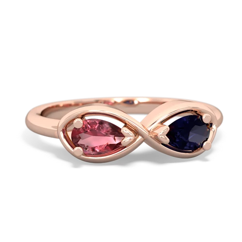 tourmaline-sapphire infinity ring