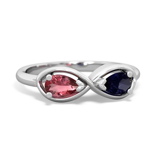 tourmaline-sapphire infinity ring