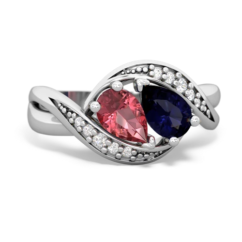 tourmaline-sapphire keepsake curls ring