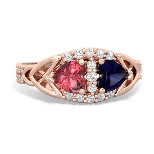 tourmaline-sapphire keepsake engagement ring