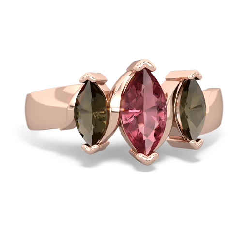 tourmaline-smoky quartz keepsake ring