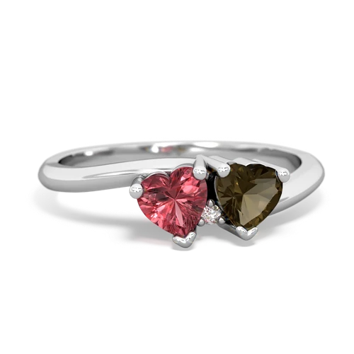 tourmaline-smoky quartz sweethearts promise ring