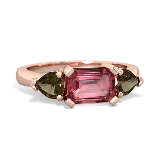 tourmaline-smoky quartz timeless ring