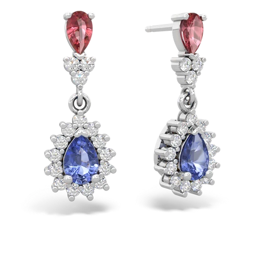 tourmaline-tanzanite dangle earrings