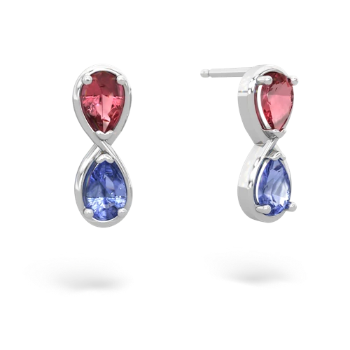 tourmaline-tanzanite infinity earrings