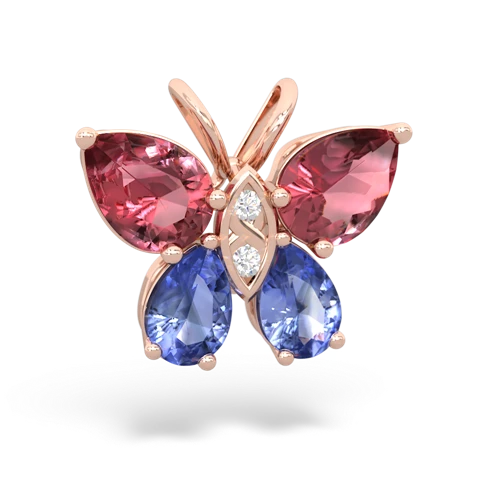 tourmaline-tanzanite butterfly pendant