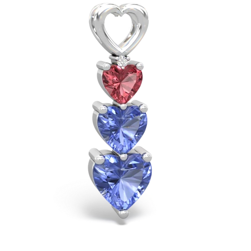 tourmaline-tanzanite three stone pendant