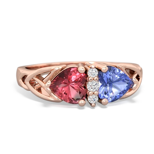 tourmaline-tanzanite celtic ring