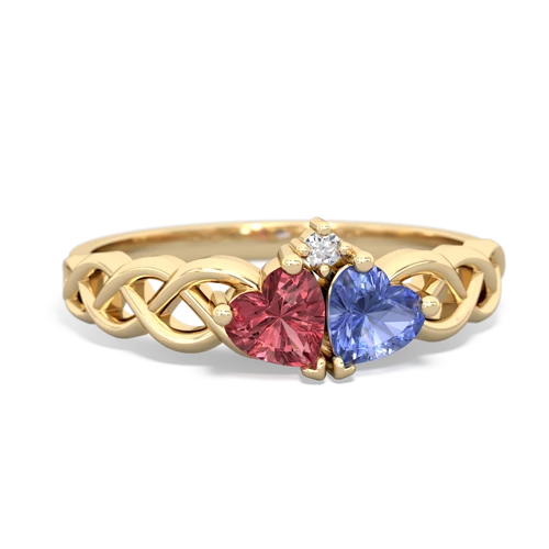 tourmaline-tanzanite celtic braid ring