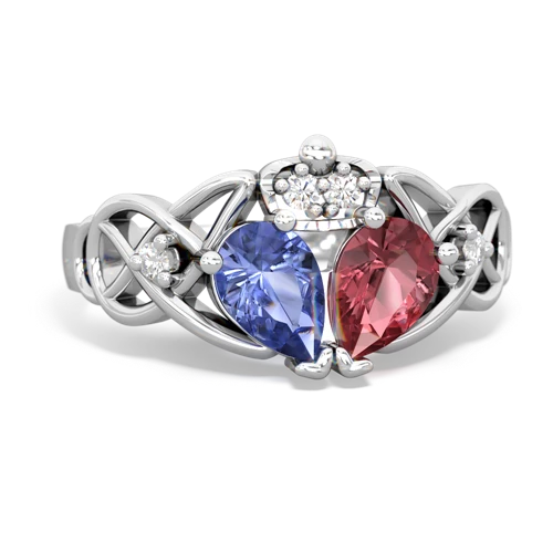 tourmaline-tanzanite claddagh ring