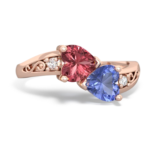 tourmaline-tanzanite filligree ring