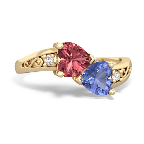 tourmaline-tanzanite filligree ring