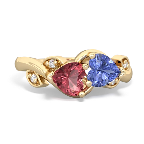 tourmaline-tanzanite floral keepsake ring