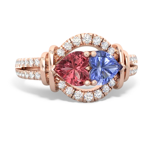 tourmaline-tanzanite pave keepsake ring