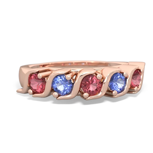 Pink Tourmaline Anniversary Band Genuine Pink Tourmaline ring Ring