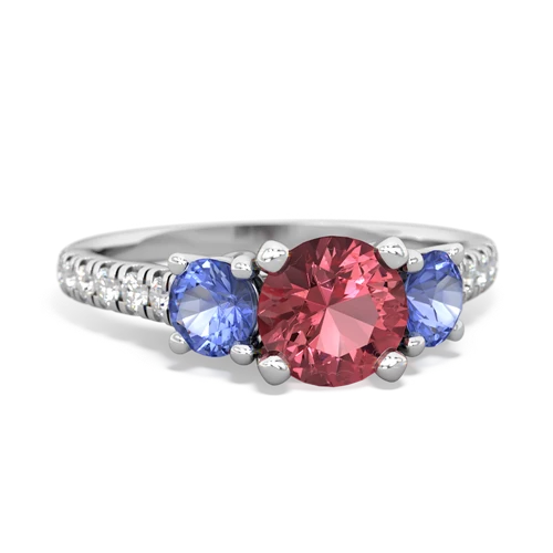 tourmaline-tanzanite trellis pave ring