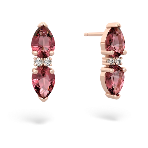 tourmaline-tourmaline bowtie earrings