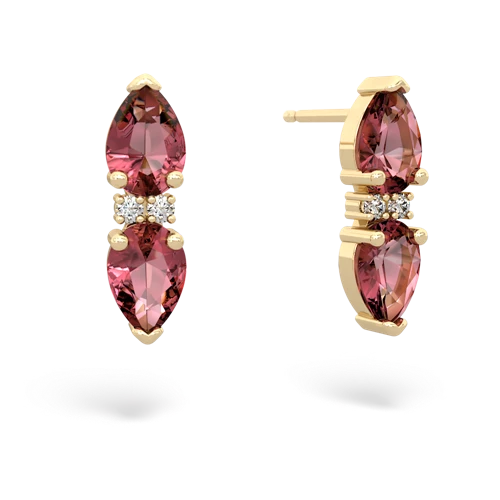 tourmaline-tourmaline bowtie earrings