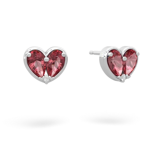 tourmaline-tourmaline one heart earrings