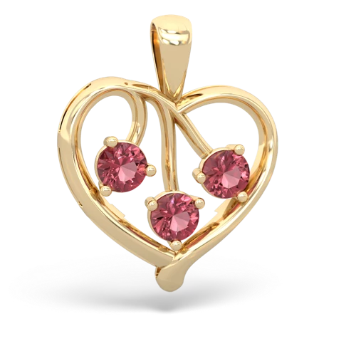 tourmaline-tanzanite love heart pendant