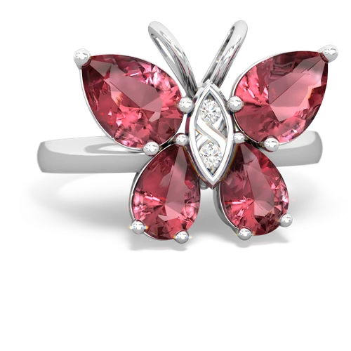 tourmaline-tourmaline butterfly ring