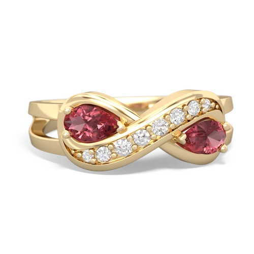 tourmaline-tourmaline diamond infinity ring