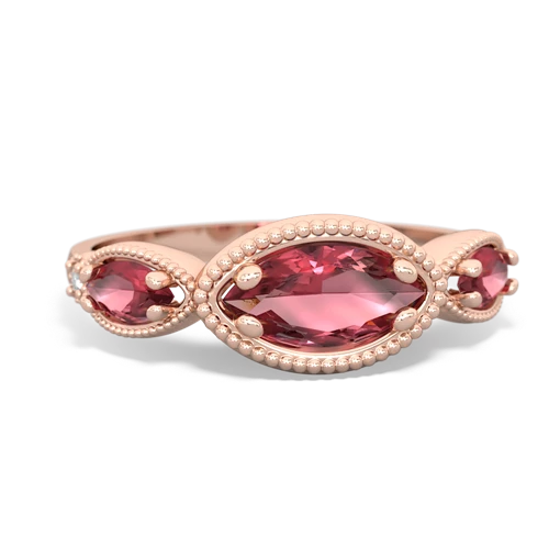 garnet-pink sapphire milgrain marquise ring