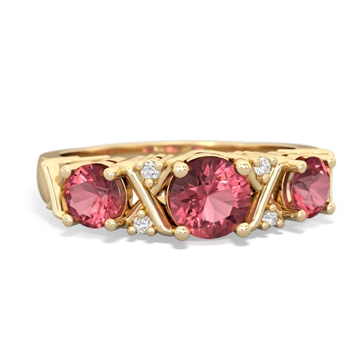 Pink Tourmaline Genuine Pink Tourmaline with Genuine Pink Tourmaline and Genuine Opal Hugs and Kisses ring Ring