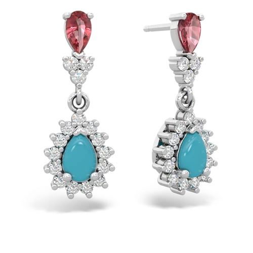 tourmaline-turquoise dangle earrings
