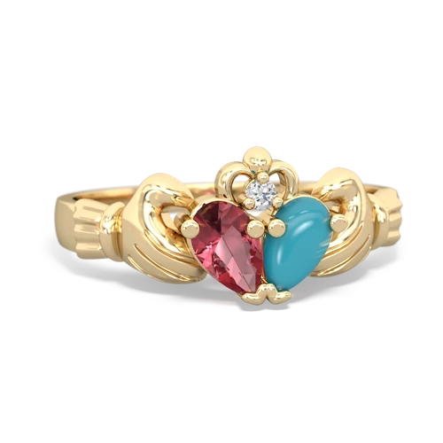 tourmaline-turquoise claddagh ring