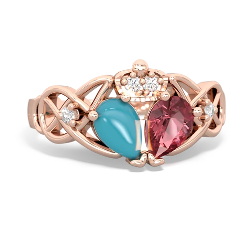 tourmaline-turquoise claddagh ring