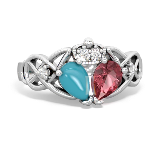 tourmaline-turquoise claddagh ring