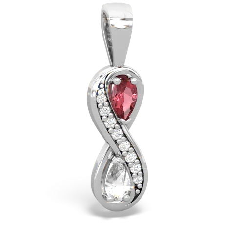 tourmaline-white topaz keepsake infinity pendant