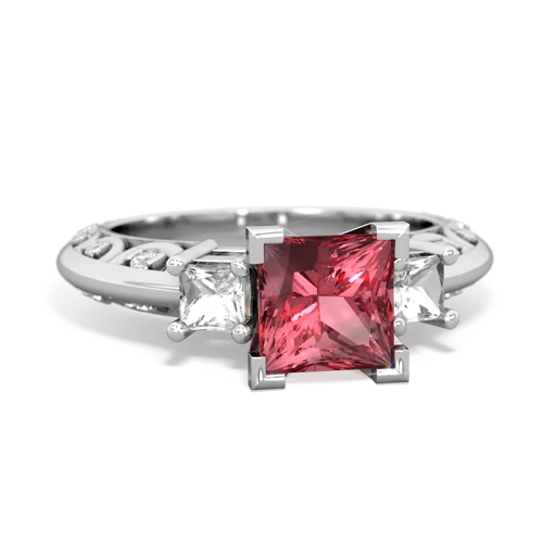 tourmaline-white topaz engagement ring