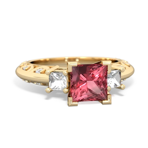 tourmaline-white topaz engagement ring