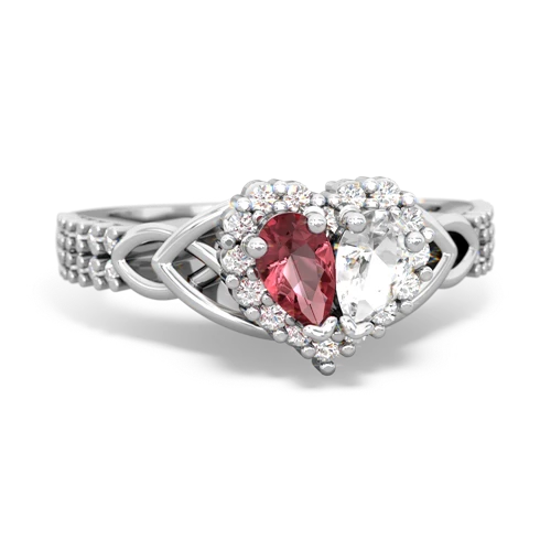 tourmaline-white topaz keepsake engagement ring