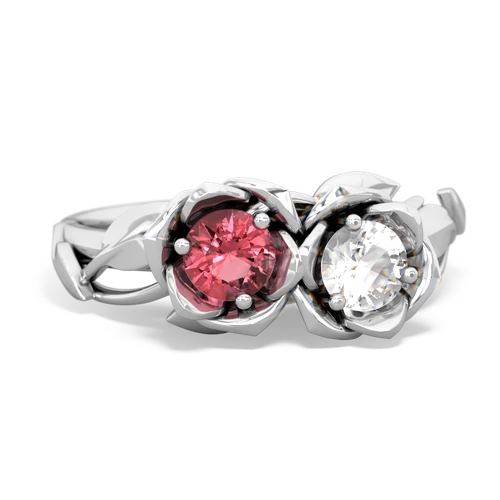 tourmaline-white topaz roses ring