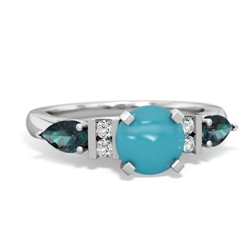 turquoise-alexandrite engagement ring