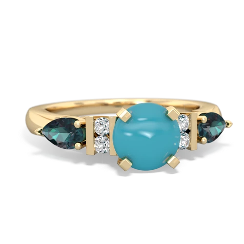 turquoise-alexandrite engagement ring