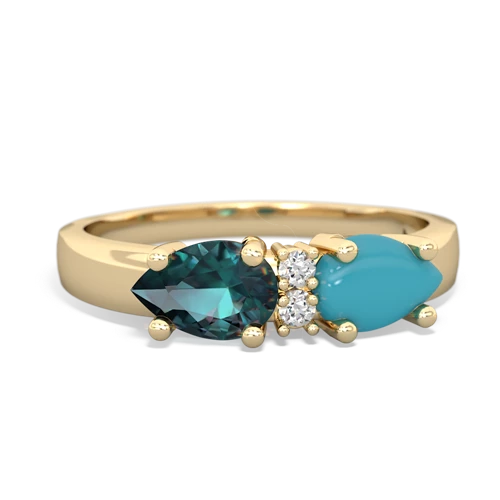 turquoise-alexandrite timeless ring