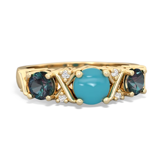 turquoise-alexandrite timeless ring