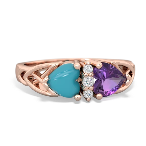 turquoise-amethyst celtic ring